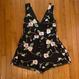 Urban Outfitters Embroidered Romper